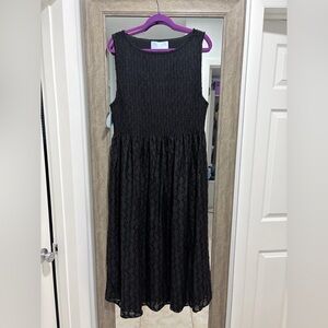 NWT Hill House Cosima Nap Dress in Black Fil Coupe